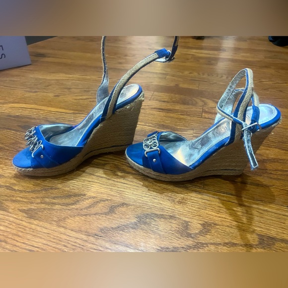 WHBM Blue Espadrille size 7 - Picture 2 of 4